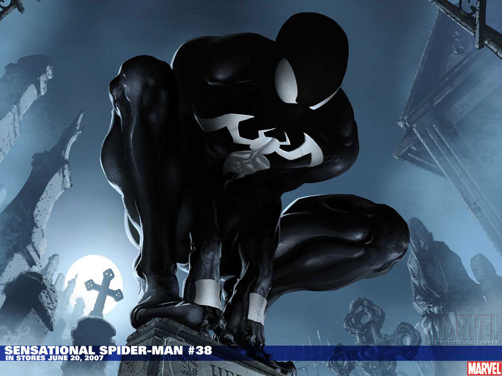 Spiderman - Black Spiderman Comic Art , HD Wallpaper & Backgrounds