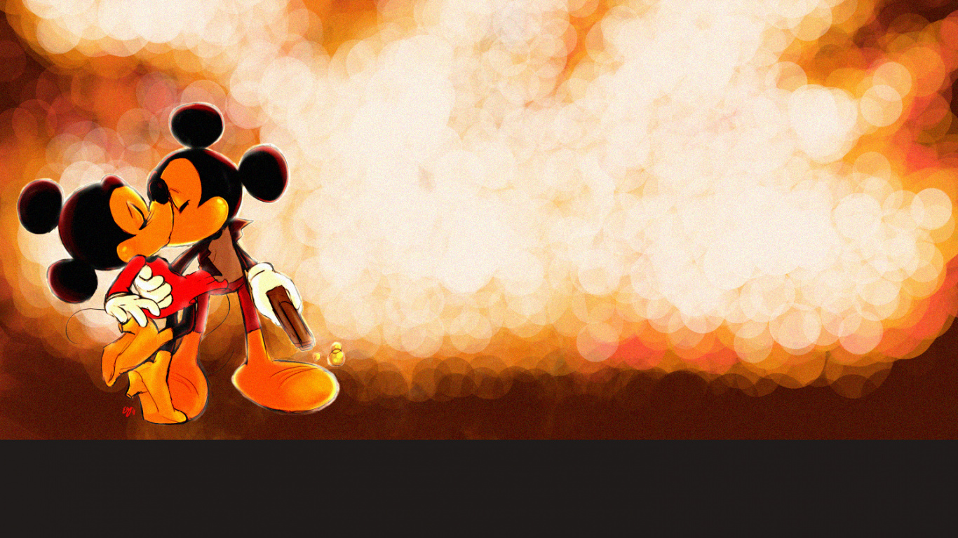 Mouse, Graphics, Happiness, Creative Arts, Mickey Mouse - Mickey Mouse Y Minnie , HD Wallpaper & Backgrounds