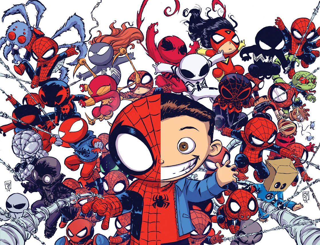 Superior Spider-man Wallpaper - Skottie Young Spider Verse , HD Wallpaper & Backgrounds