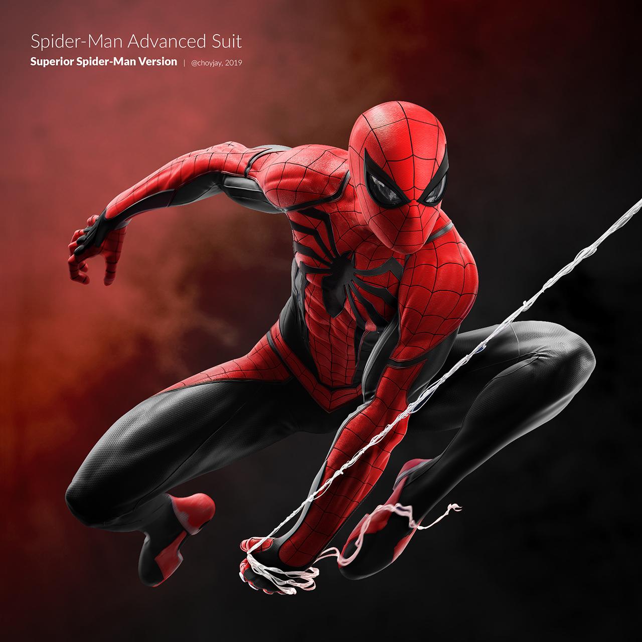 Fan-artsince - Spider Man Ps4 Superior Spider Man Suit , HD Wallpaper & Backgrounds