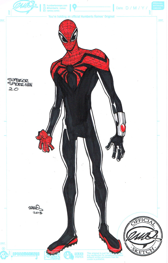 Drawn Spiderman Superior Spider Man - Superior Spider Man Suit 2 , HD Wallpaper & Backgrounds