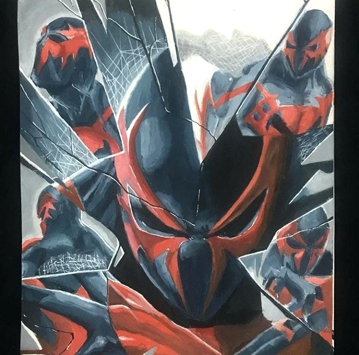 Beautiful Spider Man 2099 Logo Or My Spider Man Painting - Illustration , HD Wallpaper & Backgrounds