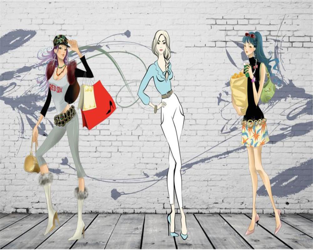 Beibehang Custom Wallpaper Hand Drawn Wind Fashion - Fashion Show , HD Wallpaper & Backgrounds