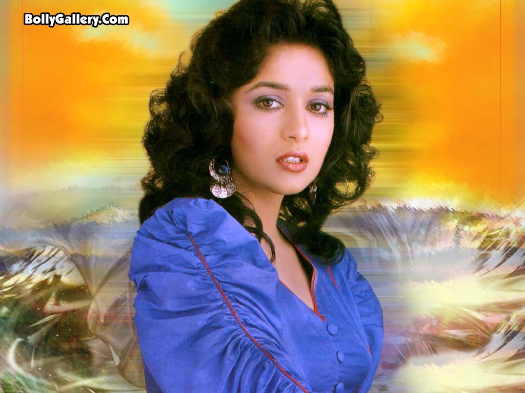 Download Wallpaper - Madhuri Dixit In 90's , HD Wallpaper & Backgrounds