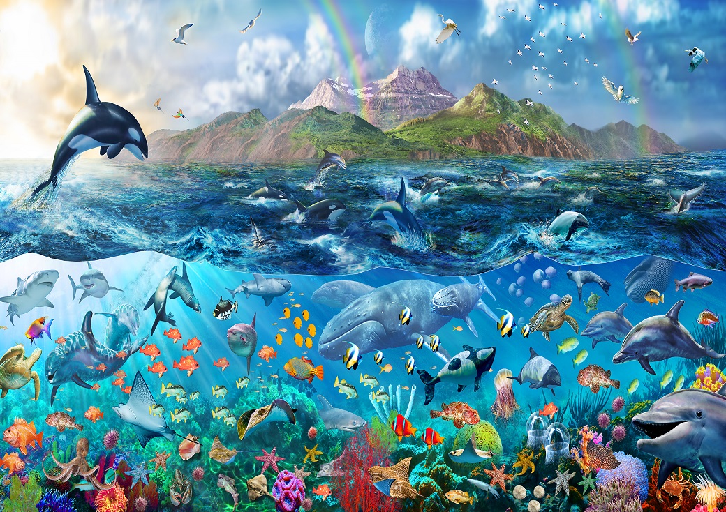 Item Specifics - Ocean Life Wall Mural , HD Wallpaper & Backgrounds