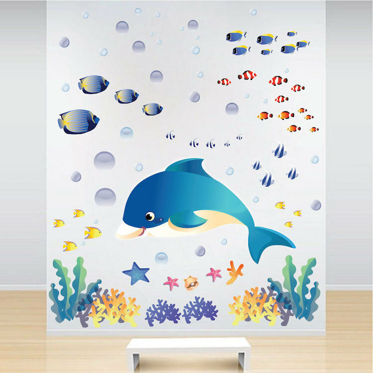 Details About Under The Sea Wall Decals Ocean Life - Wall Decal , HD Wallpaper & Backgrounds