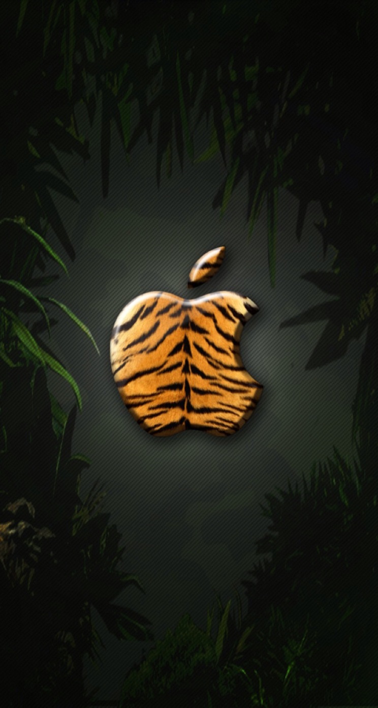 Tiger Wallpaper Hd Iphone 5 Iphone 5s Wallpaper - Tiger Apple , HD Wallpaper & Backgrounds