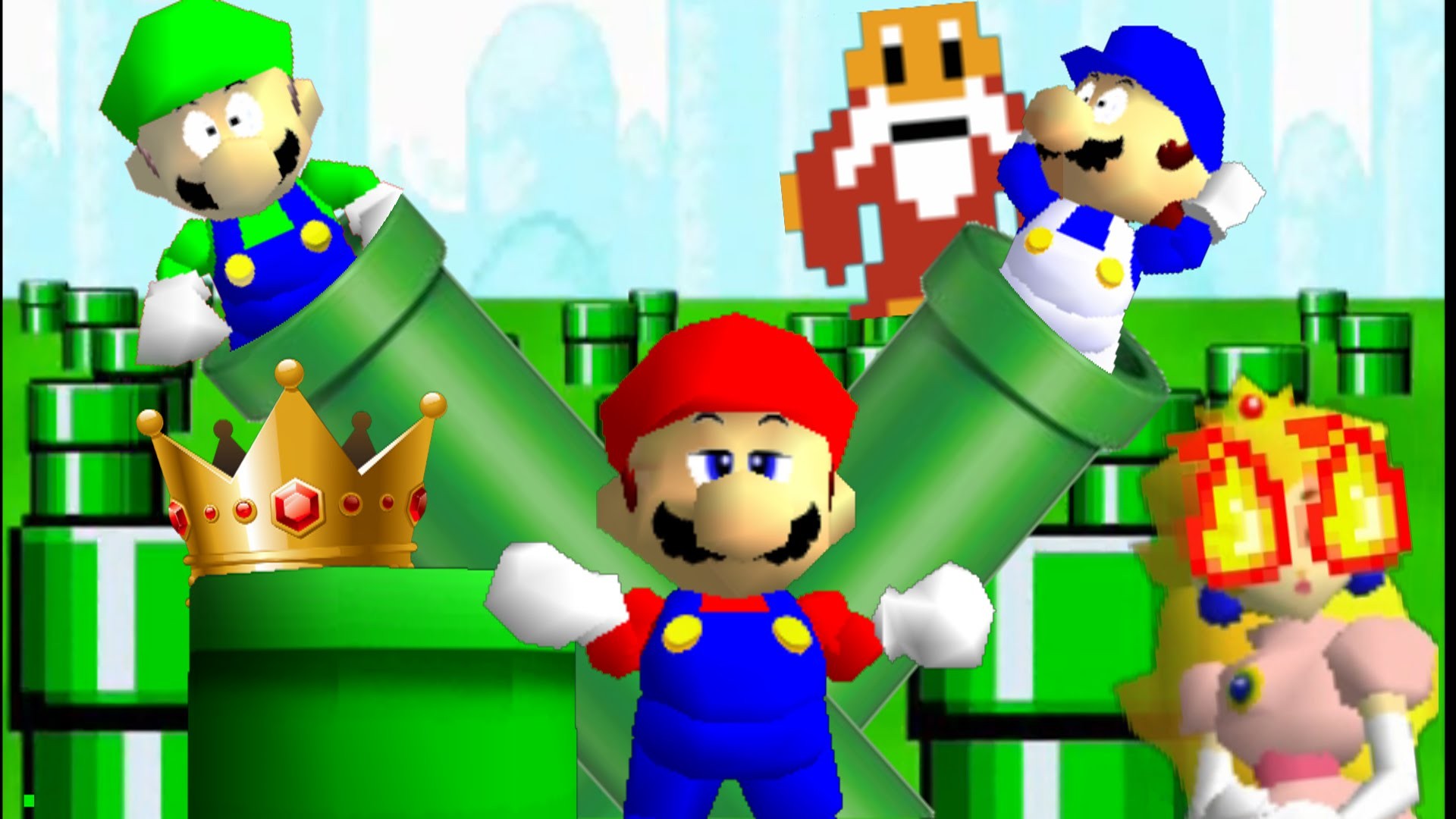 Super Mario 64 Wallpaper - Super Mario 64 Bloopers , HD Wallpaper & Backgrounds