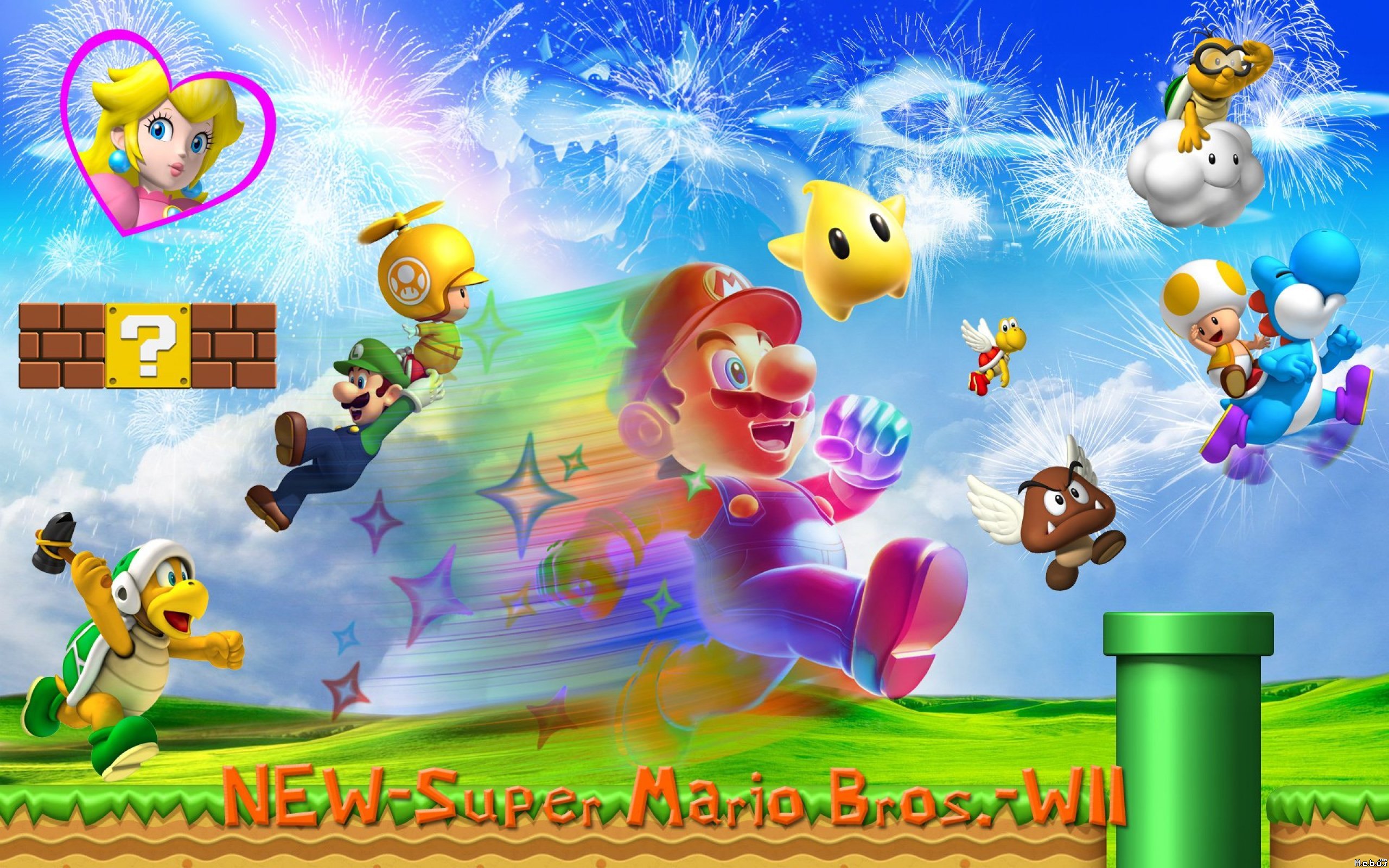 Super Mario Bros - Super Mario Bros Wallpapers 4k , HD Wallpaper & Backgrounds