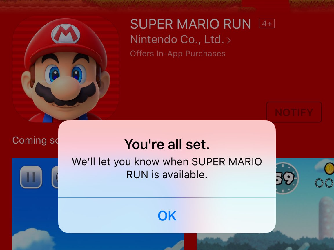 Here's How To Get Notified The Moment Nintendo's New - Super Mario Run Price , HD Wallpaper & Backgrounds