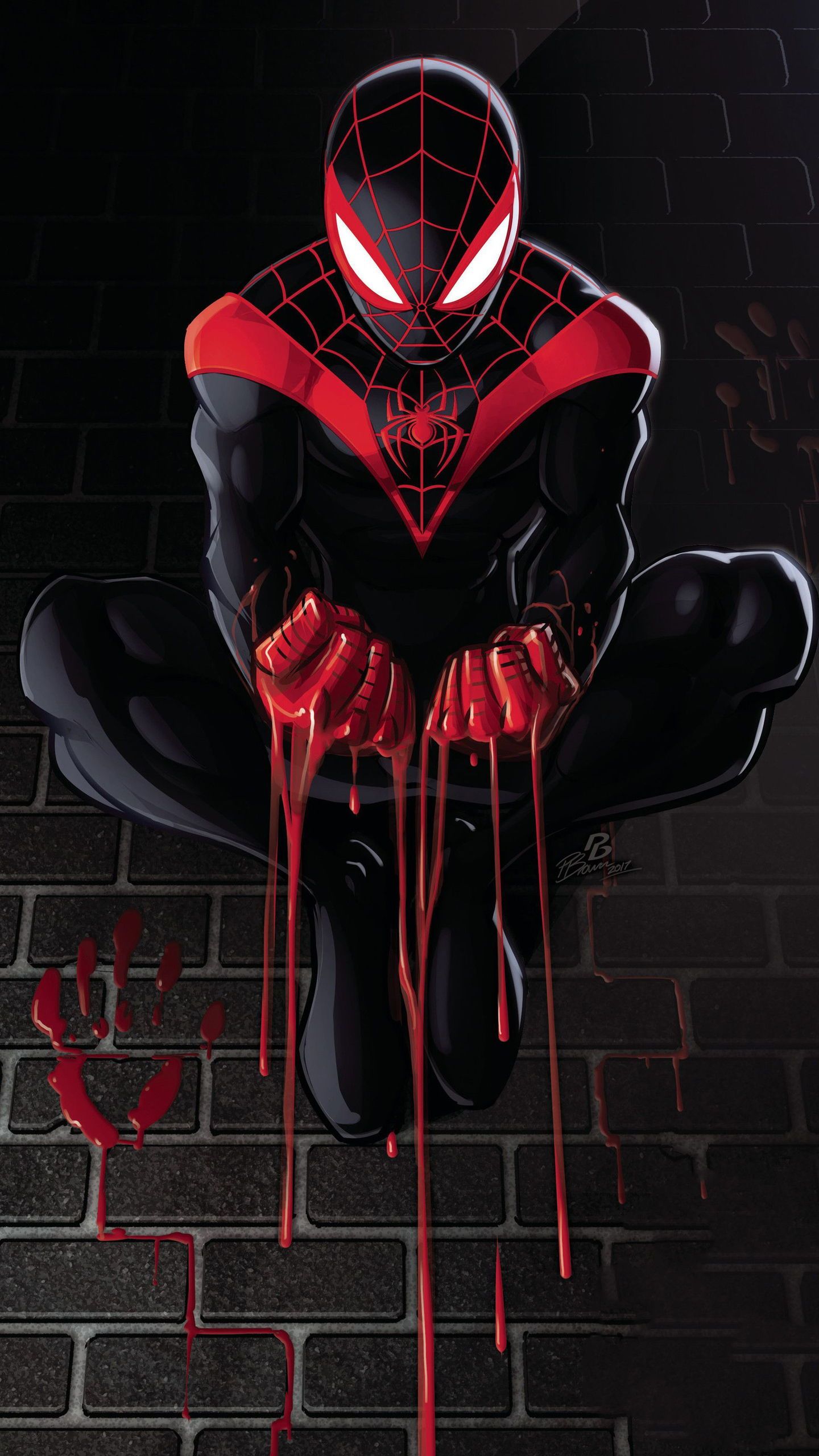 Spiderman On Behance - Miles Morales Spiderman Tattoo , HD Wallpaper & Backgrounds