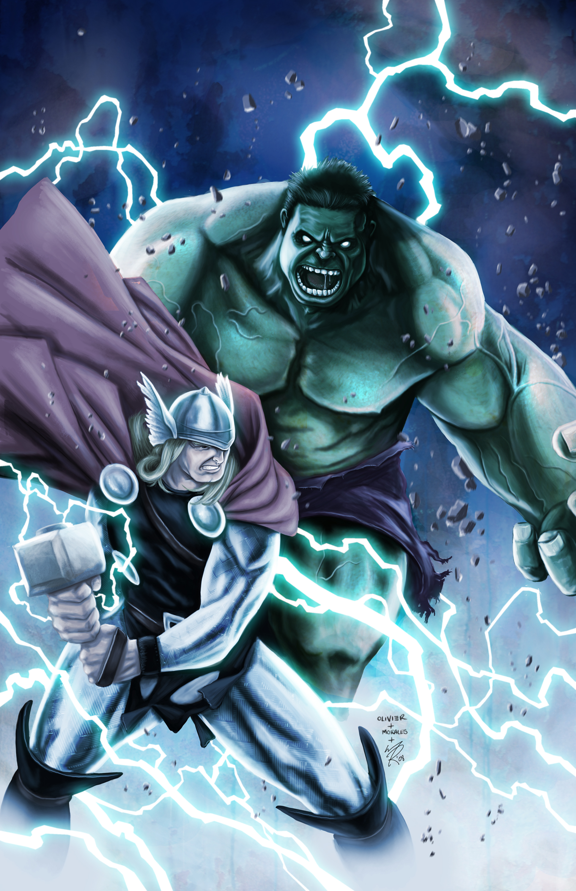 2009 Wallpaper For Mobile - Thor Vs Hulk , HD Wallpaper & Backgrounds