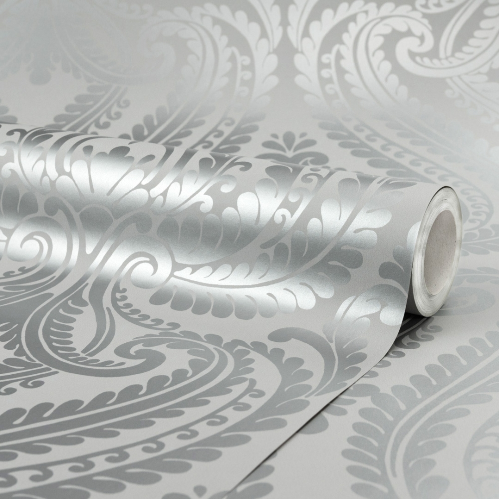 Shimmer Damask Wallpaper Soft Grey Silver - Wallpaper , HD Wallpaper & Backgrounds