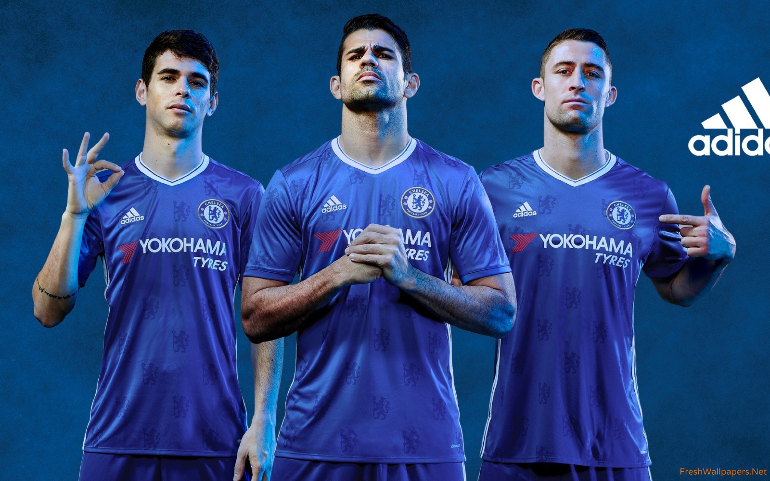 2016-2017 Adidas Home Kit Chelsea Fc Wallpaper - Chelsea Fc Wallpaper 2017 , HD Wallpaper & Backgrounds