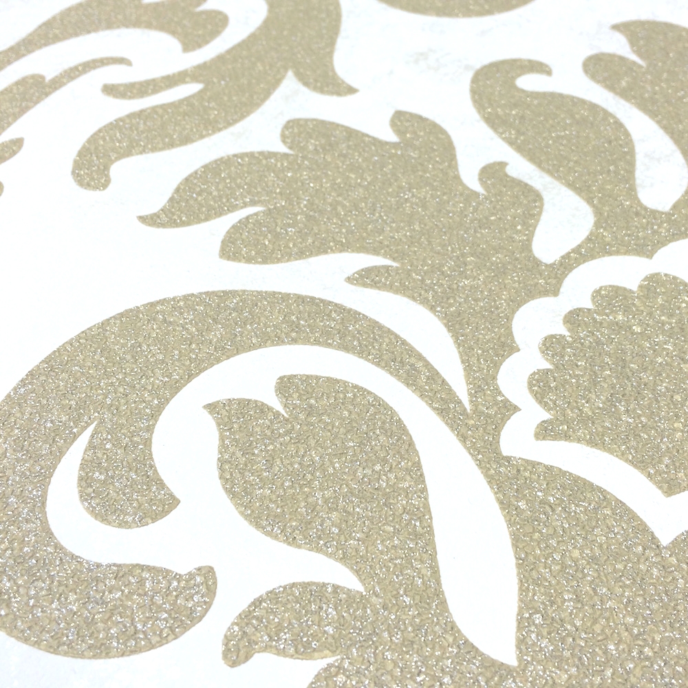 Mayfair Gold Glitter Closeup - Gold Damask Wallpaper With Glitter , HD Wallpaper & Backgrounds