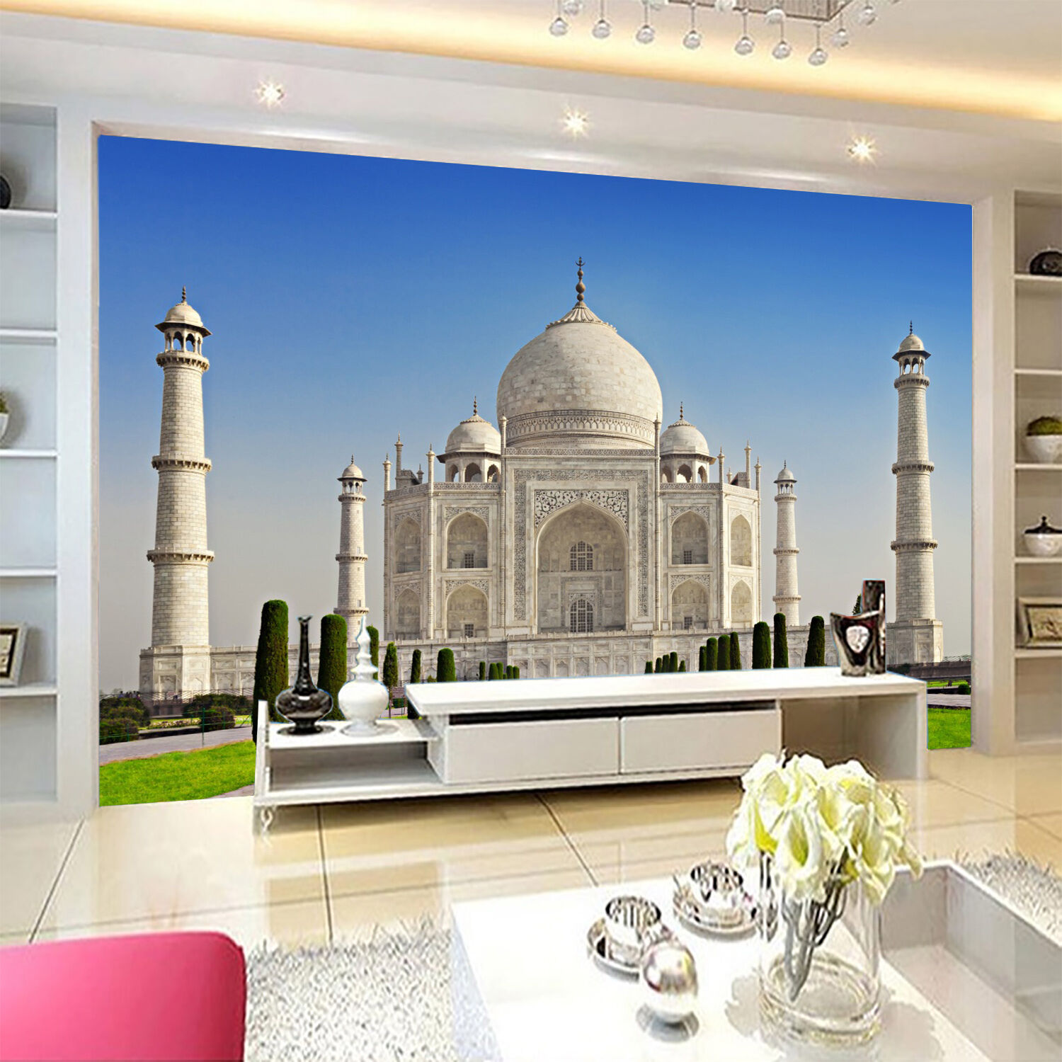 3d Taj Mahal Scenery 1112 Decal Dercor Home Kids Nursery - Taj Mahal , HD Wallpaper & Backgrounds