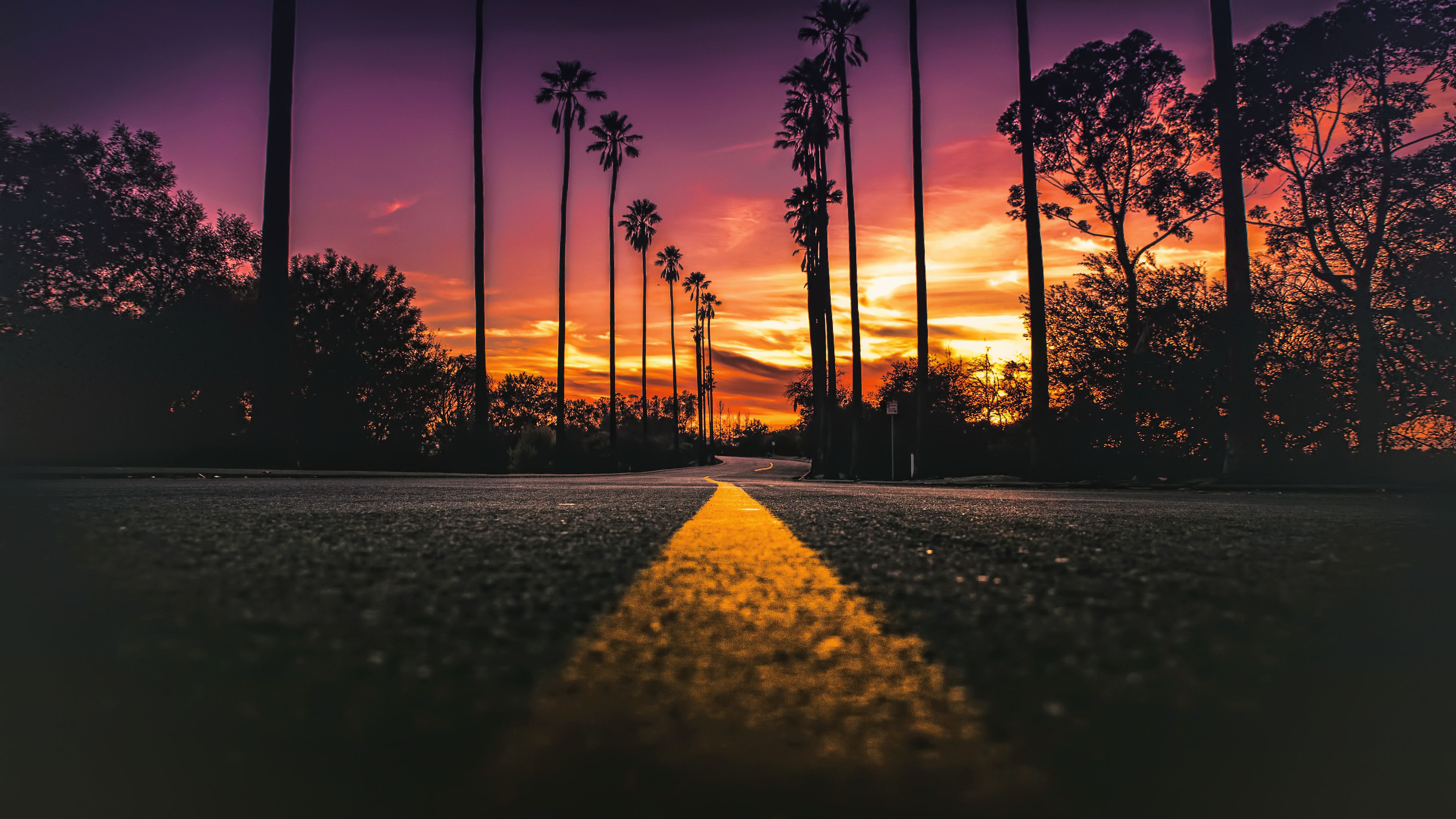 California Sunset - Los Angeles Wallpaper 4k , HD Wallpaper & Backgrounds