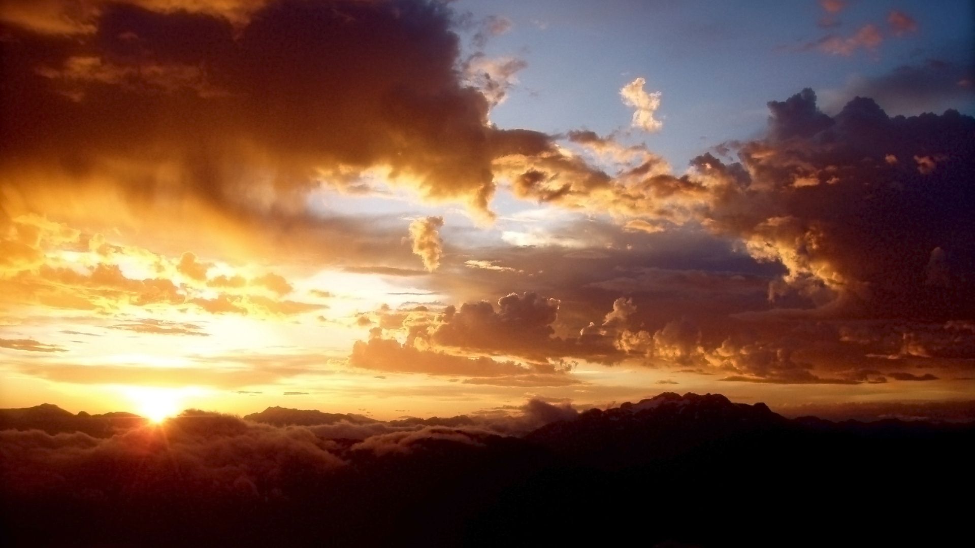 Download Wallpaper Clouds, Sun, Sunset, Colors, Height, - Sun Clouds , HD Wallpaper & Backgrounds
