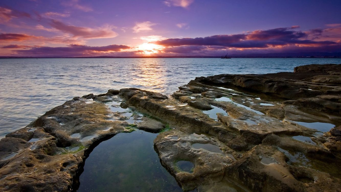 4k Rocky Shore Sunset Wallpaper For Desktop And Mobile - Mediterranean Sea , HD Wallpaper & Backgrounds