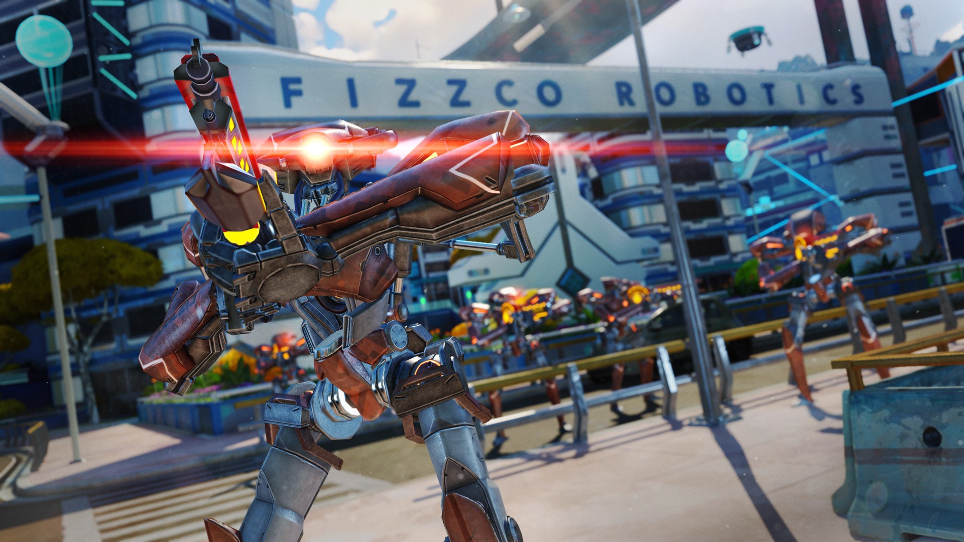 Gallery Image - Sunset Overdrive Fizzco Rifle Bot , HD Wallpaper & Backgrounds