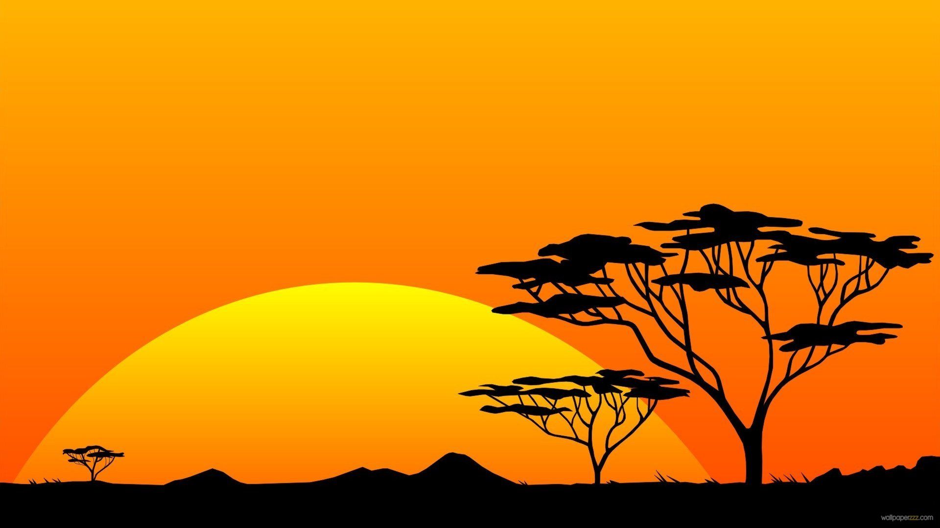 Africa Sunset Wallpaper 1080p - Savannah Sunset , HD Wallpaper & Backgrounds