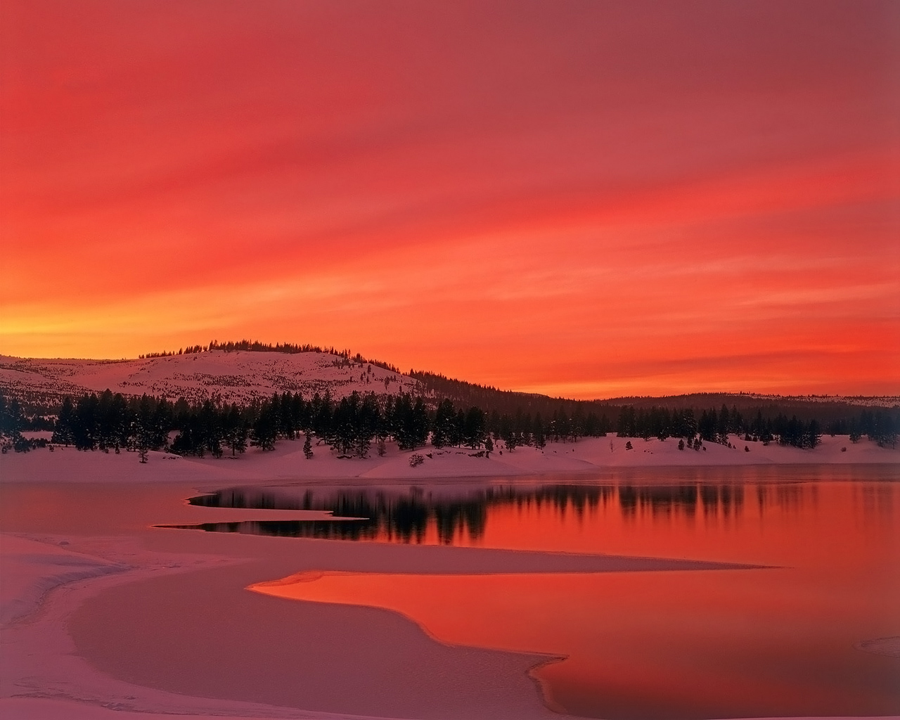 Winter Sunset Wallpaper - Imagens Do Salmo 76 , HD Wallpaper & Backgrounds