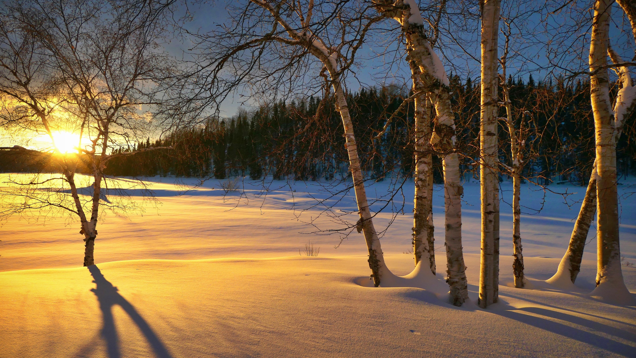 Epic Winter Sunset - Sunset , HD Wallpaper & Backgrounds