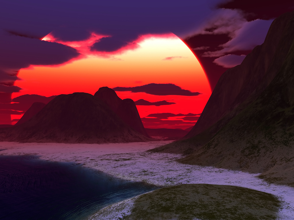 Mountain Sunset - Amazing Mountain Sunset , HD Wallpaper & Backgrounds