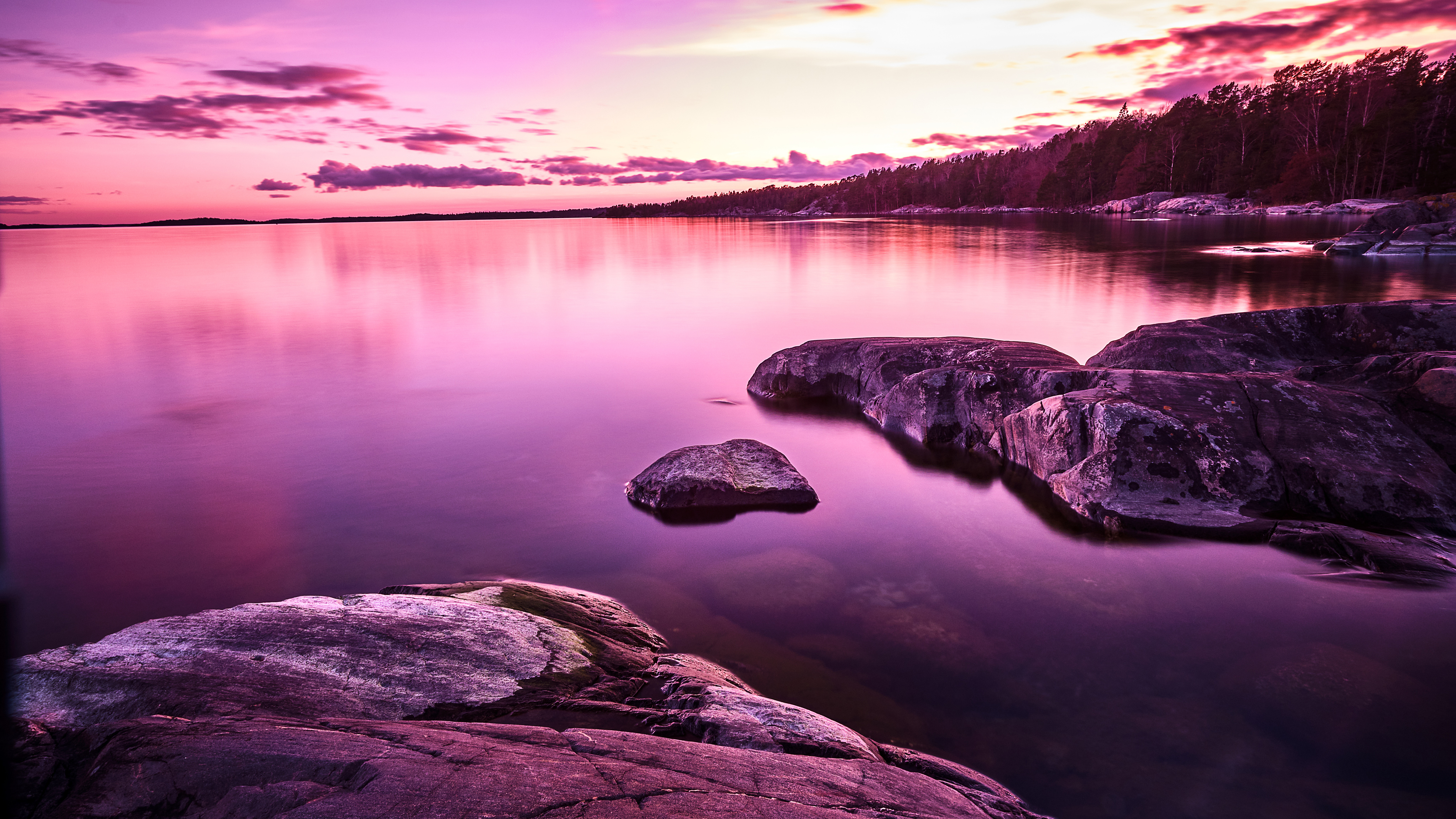 Purple Sunset Landscape 4k 8k Wallpapers - 8k Resolution , HD Wallpaper & Backgrounds