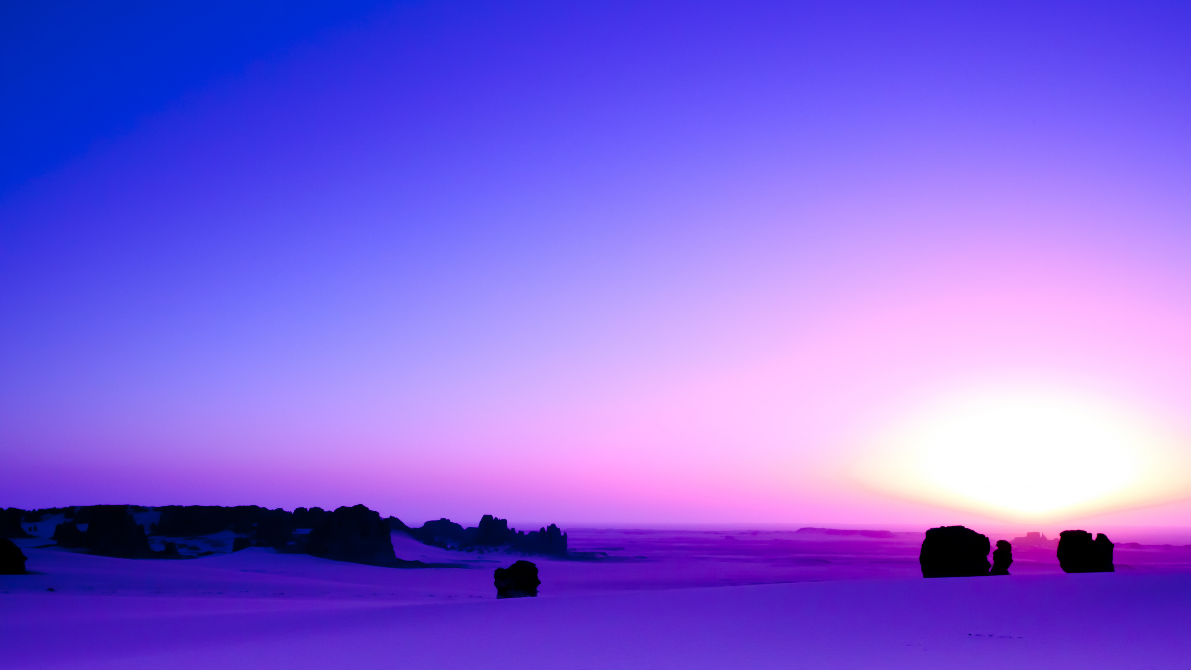 Purple, Sunset, Skyline, Desert, Landscape, Wallpaper - Sunset , HD Wallpaper & Backgrounds