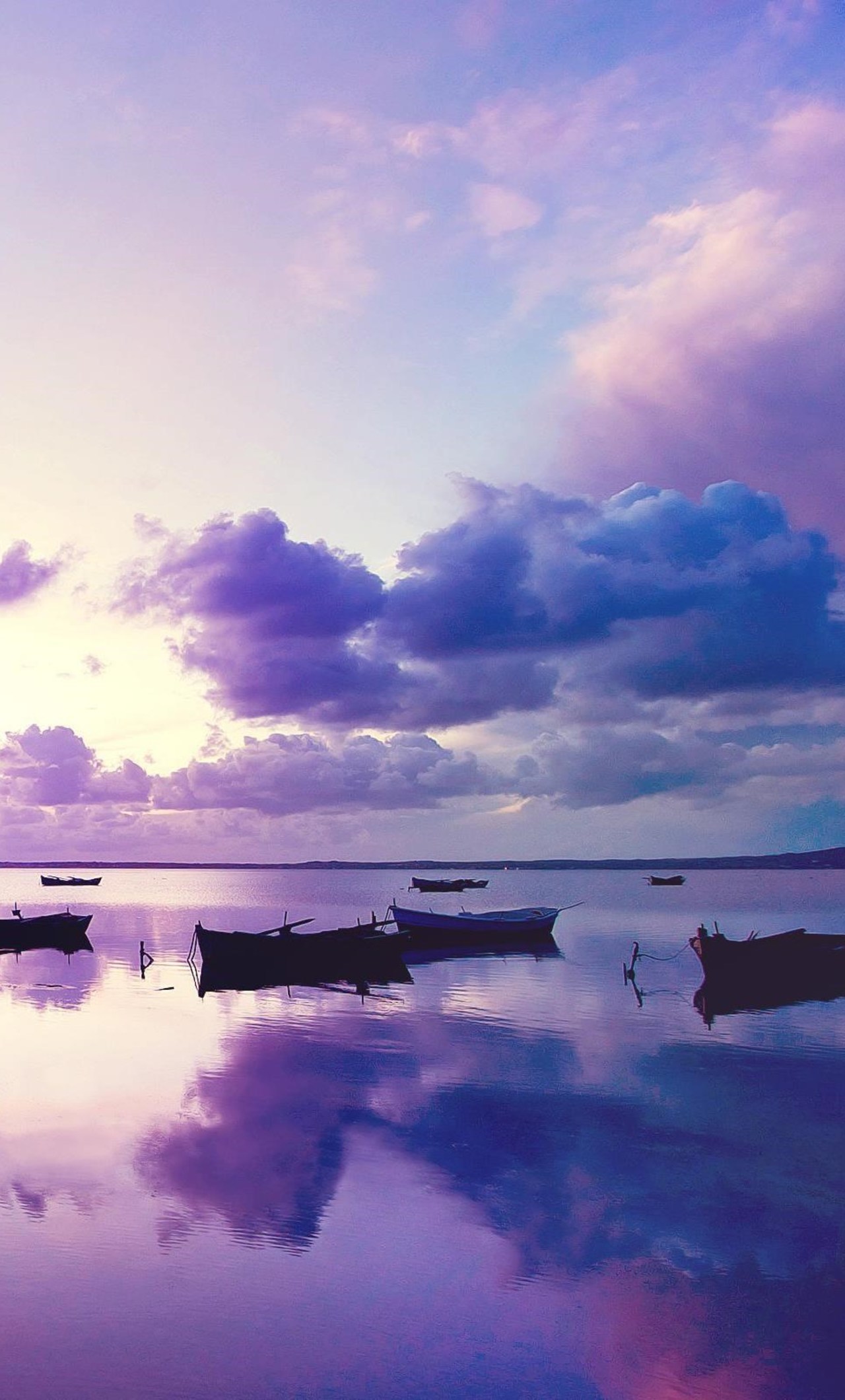 Purple Sunset In Ocean Iphone 6 Hd 4k Wallpapers Images - Purple Sunset Hd , HD Wallpaper & Backgrounds