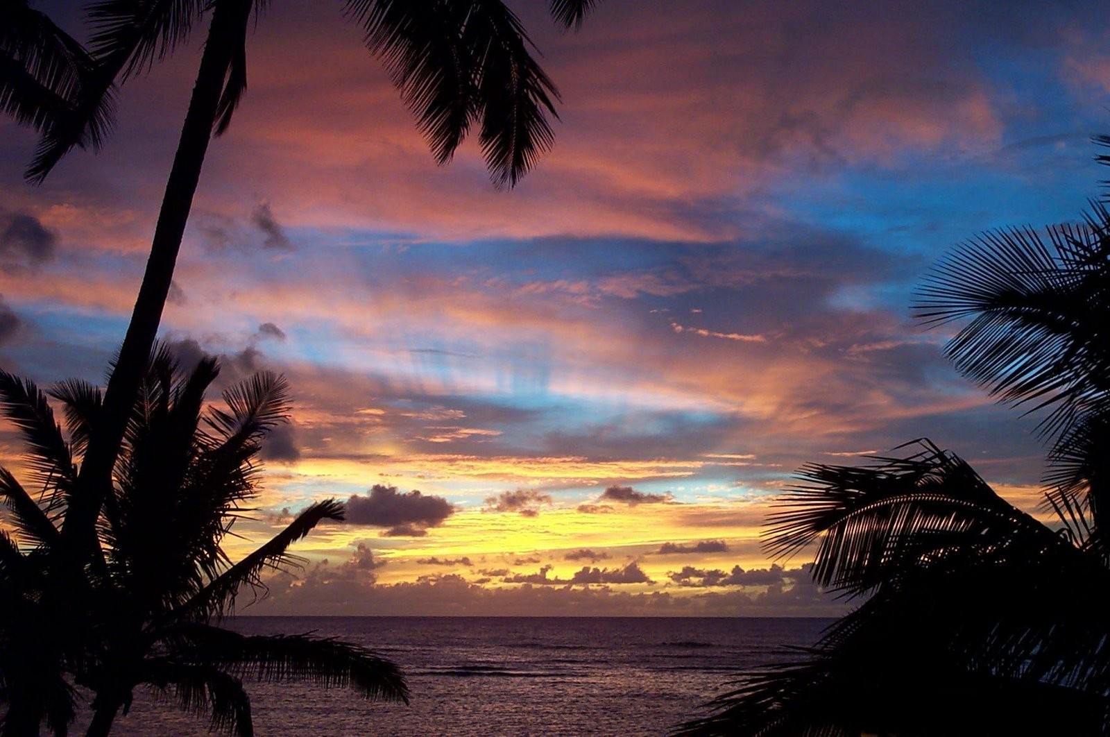Sunset Beach Tropical Hawaiian , HD Wallpaper & Backgrounds