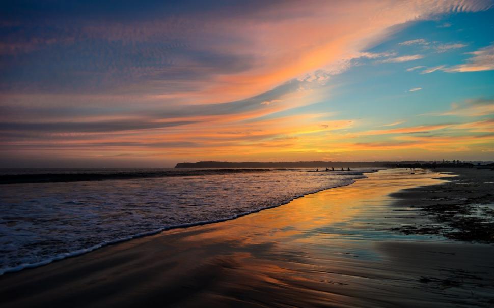 San Diego, California, Usa, Beach, Ocean, Sunset Wallpaper - San Diego California Beach View , HD Wallpaper & Backgrounds