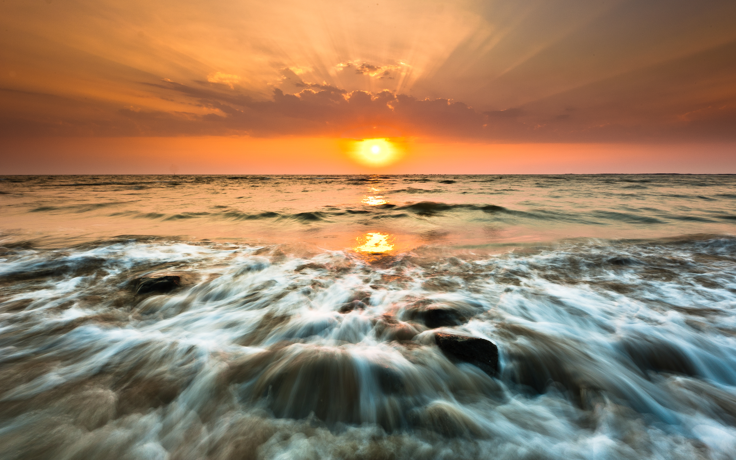 Ocean Sunset Wallpaper - Sunsets Backgrounds For Windows 10 , HD Wallpaper & Backgrounds