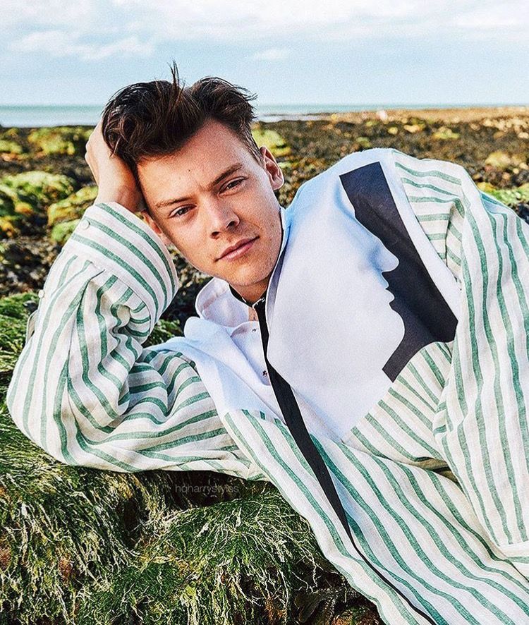 Harry Styles Relaxes In An Oversized Stripe Shirt From - Harry Styles Ryan Mcginley , HD Wallpaper & Backgrounds