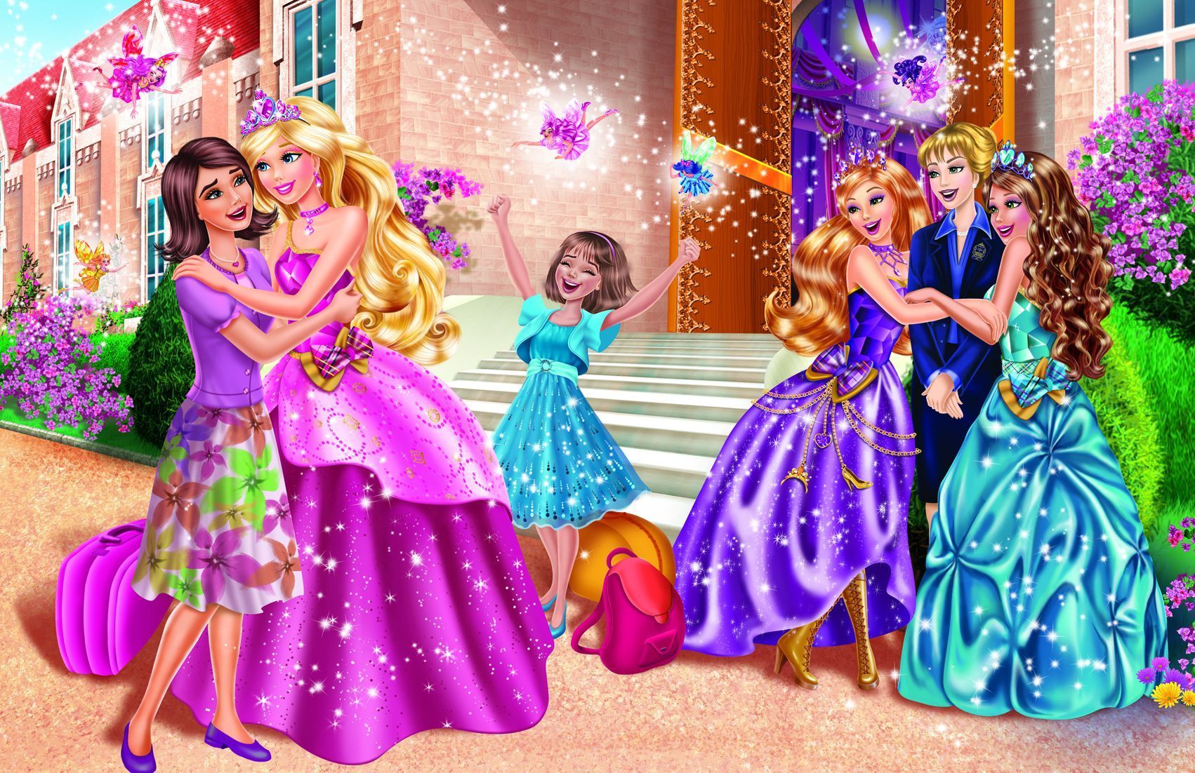 Download Barbie Princess Charm School Famous Cartoons , HD Wallpaper & Backgrounds