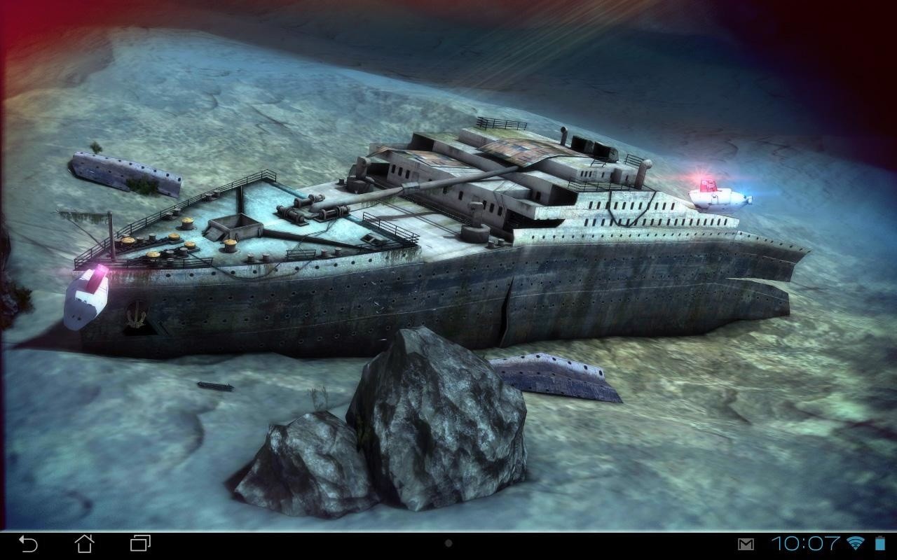 Titanic 3d Free Live Wallpaper - Titanic Minecraft No Fundo Do Mar , HD Wallpaper & Backgrounds