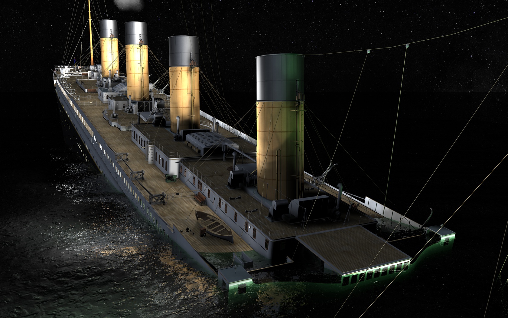 Titanic Sinking Render , HD Wallpaper & Backgrounds