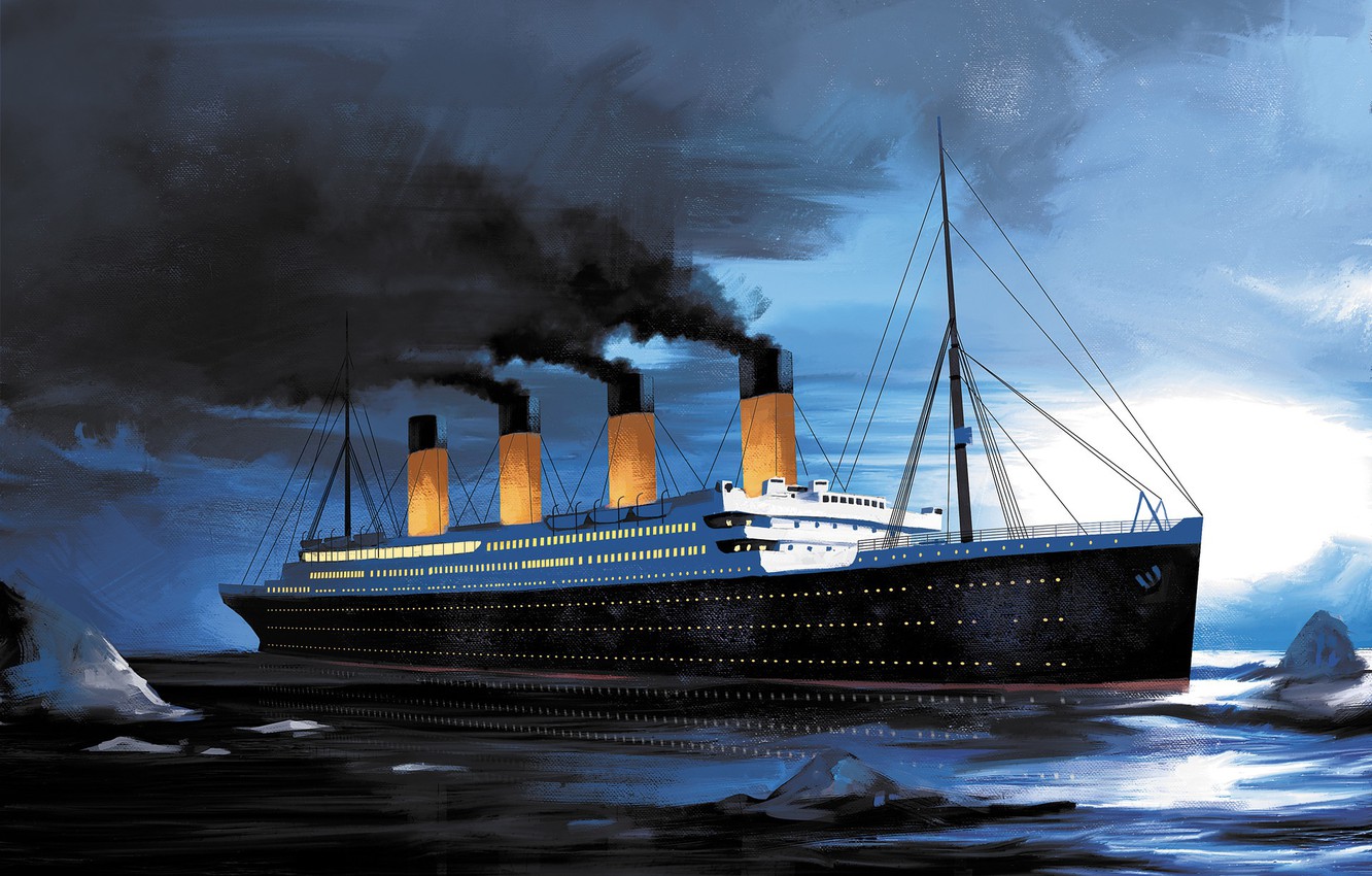 Photo Wallpaper Wave, Ship, Titanic, Transatlantic - Clyde Steamer , HD Wallpaper & Backgrounds