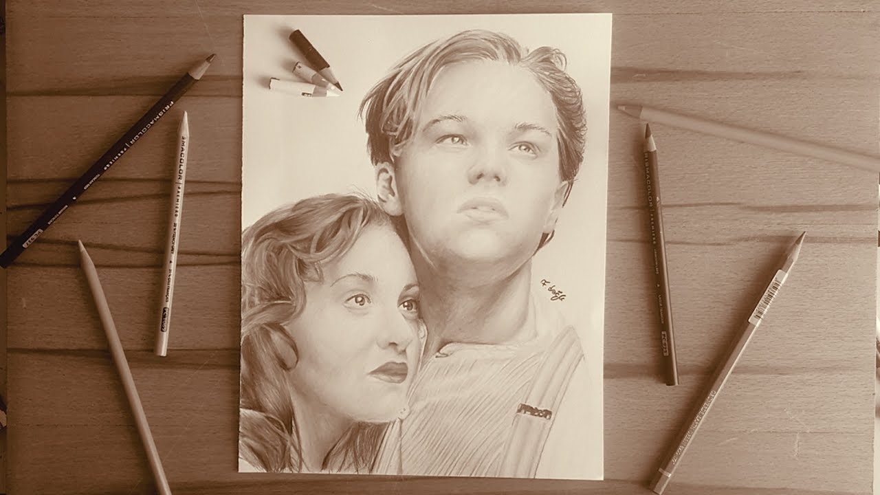 Pencil Drawing Jack Rose Titanic - Rose Off Of The Titanic , HD Wallpaper & Backgrounds