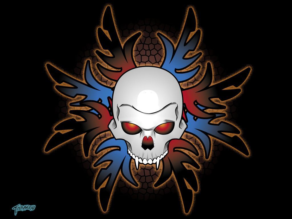 Skull Wallpapers, Free Download Skull - Tribal Gear Wallpaper Hd Cell Phone , HD Wallpaper & Backgrounds