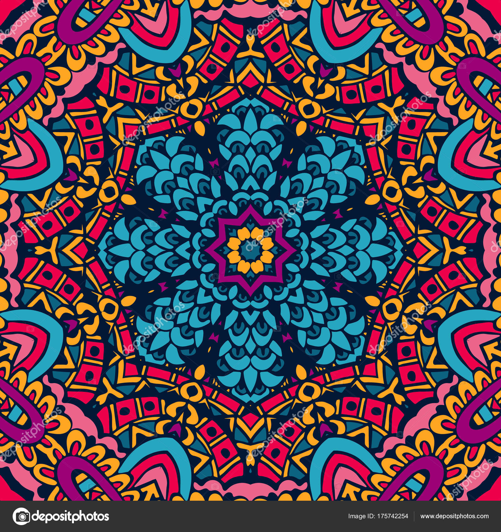 Festival Art Seamless Pattern - Motif , HD Wallpaper & Backgrounds