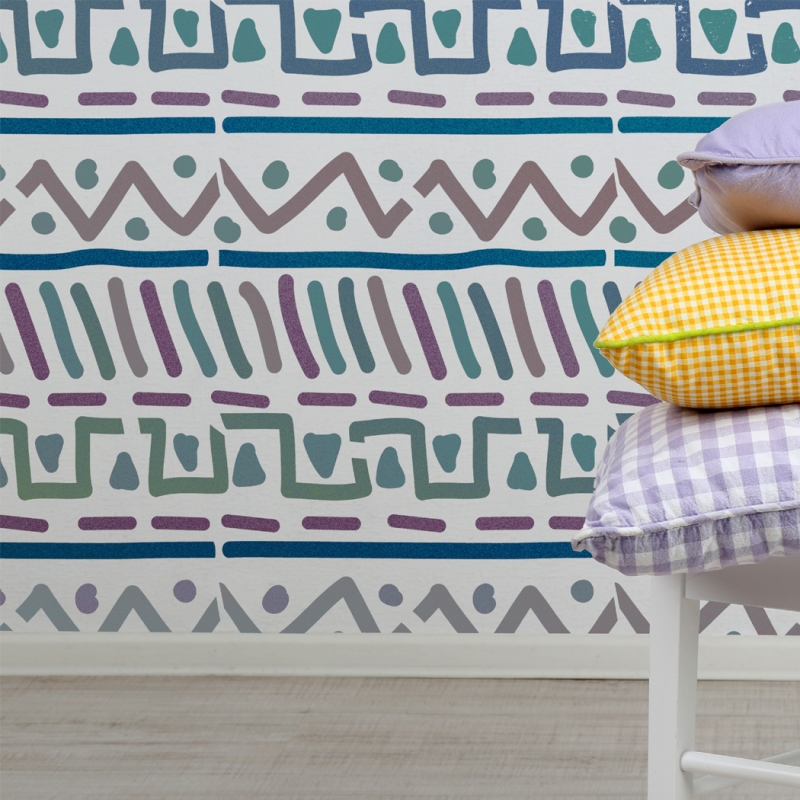 Tribal Pattern Allover Wall Stencil Bodokro For A Wallpaper - Towel , HD Wallpaper & Backgrounds