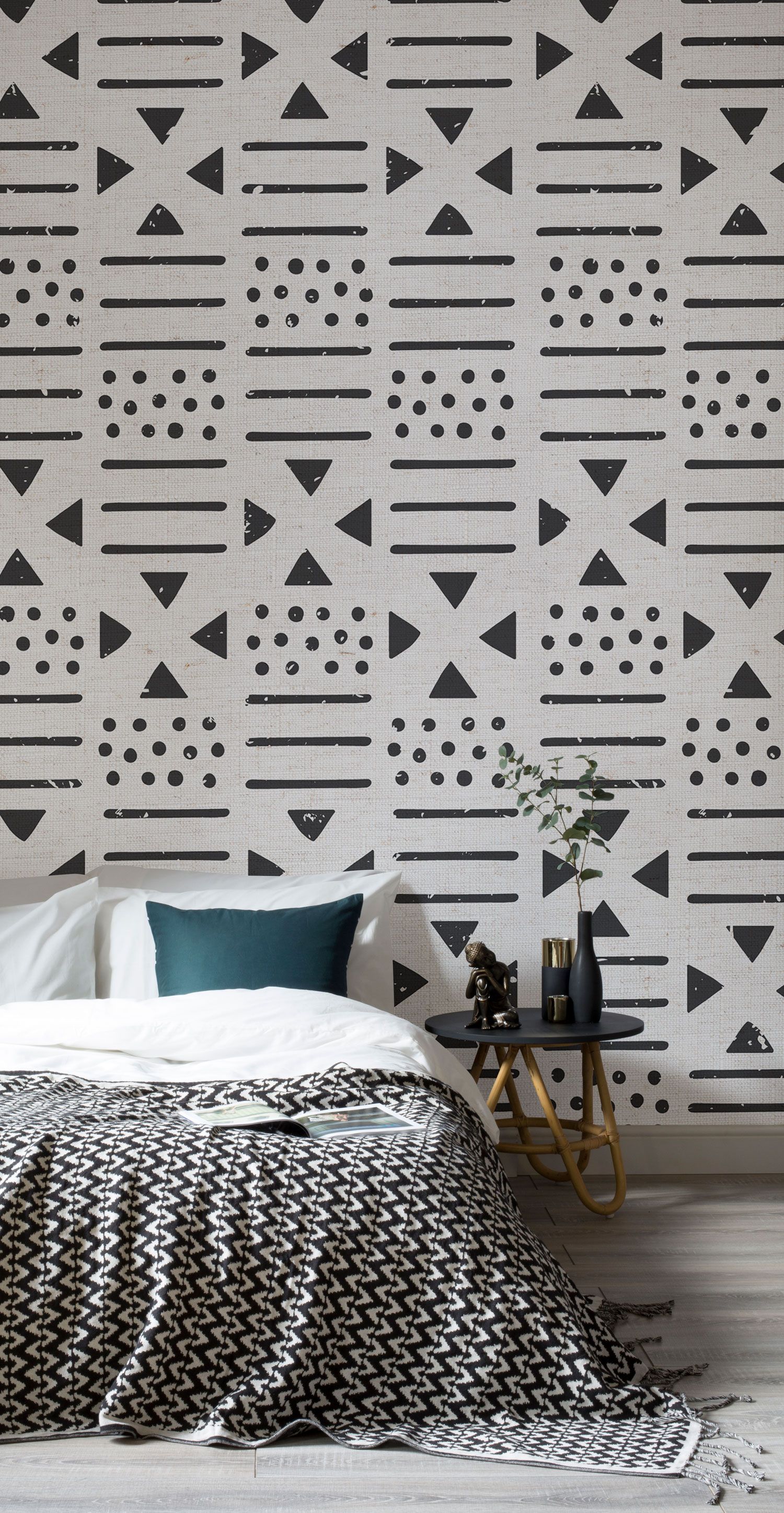 This Tribal-inspired Wallpaper Draws Inspiration From - Papier Peint Tache Aquarelle , HD Wallpaper & Backgrounds