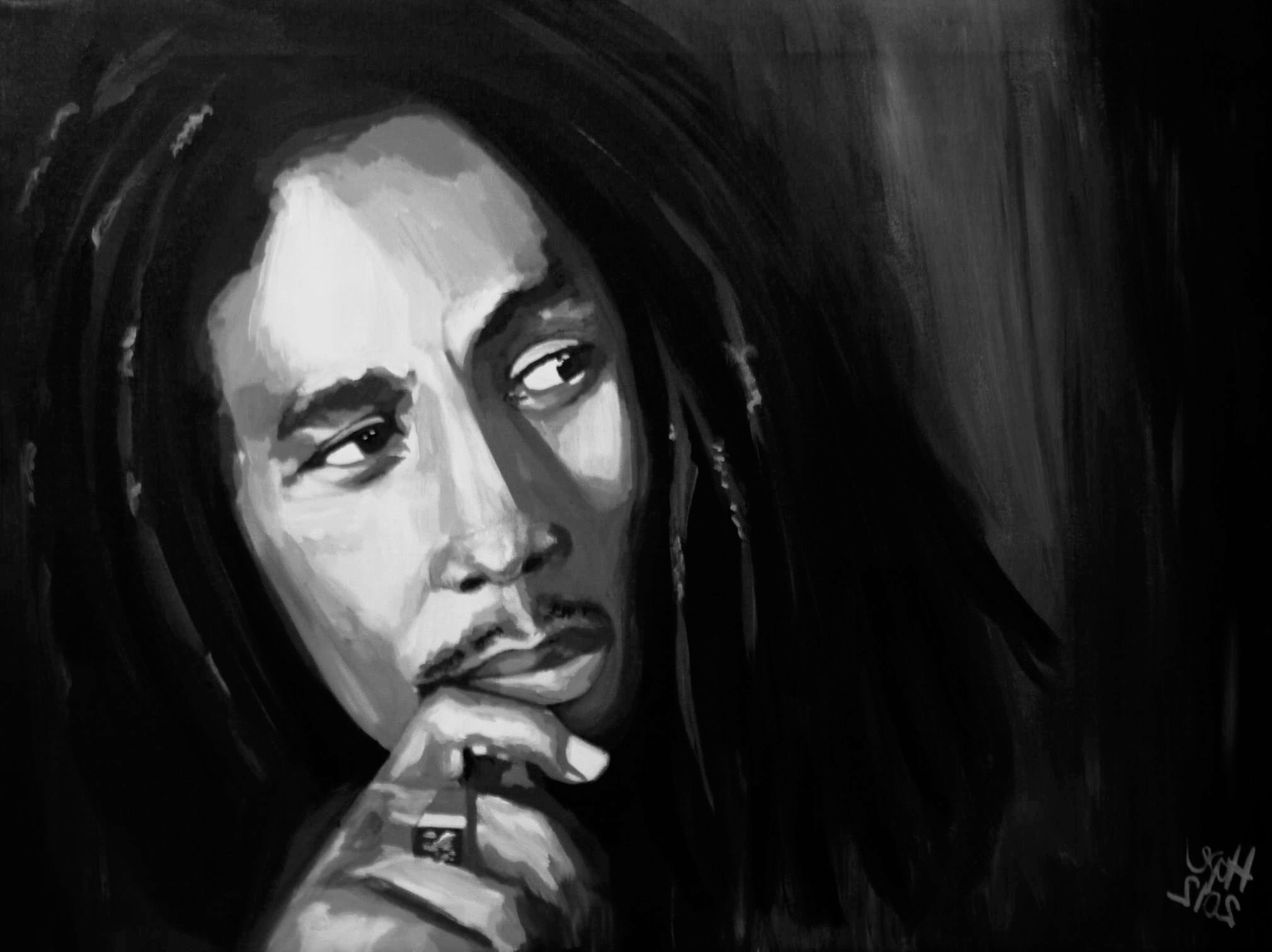 Bob Marley Wallpaper Hd - Bob Marley Black And White Hd , HD Wallpaper & Backgrounds