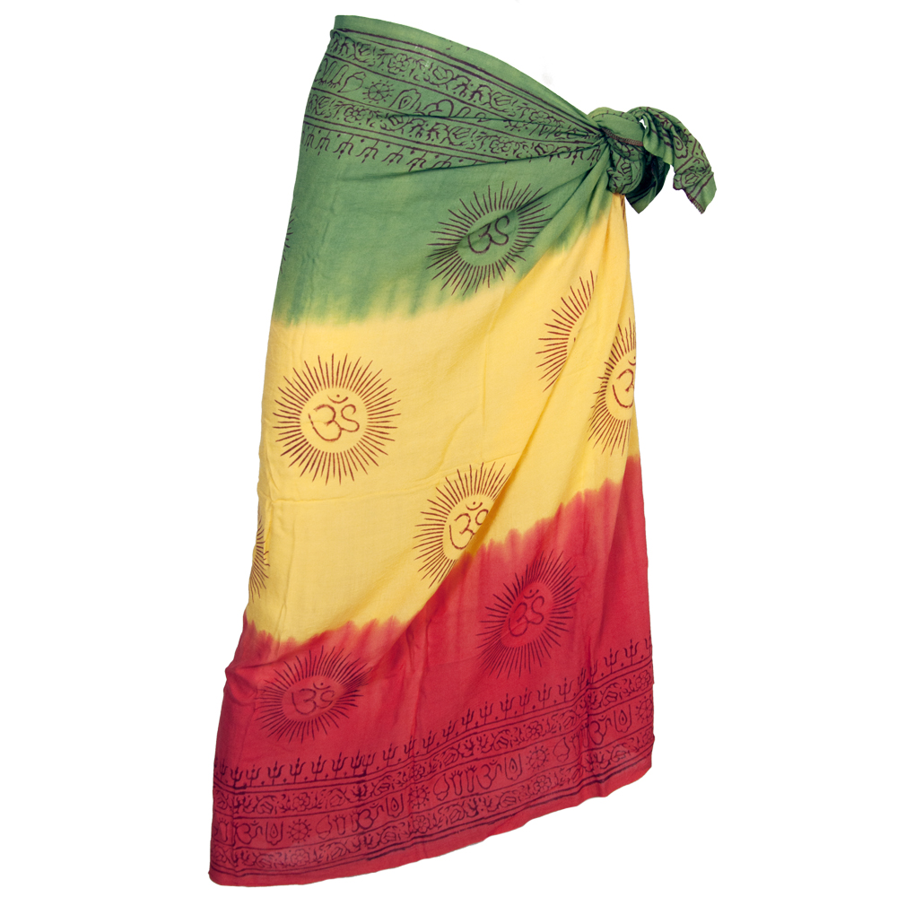 Rasta And Reggae Mantra Print Tie-dye Sarong - Stole , HD Wallpaper & Backgrounds
