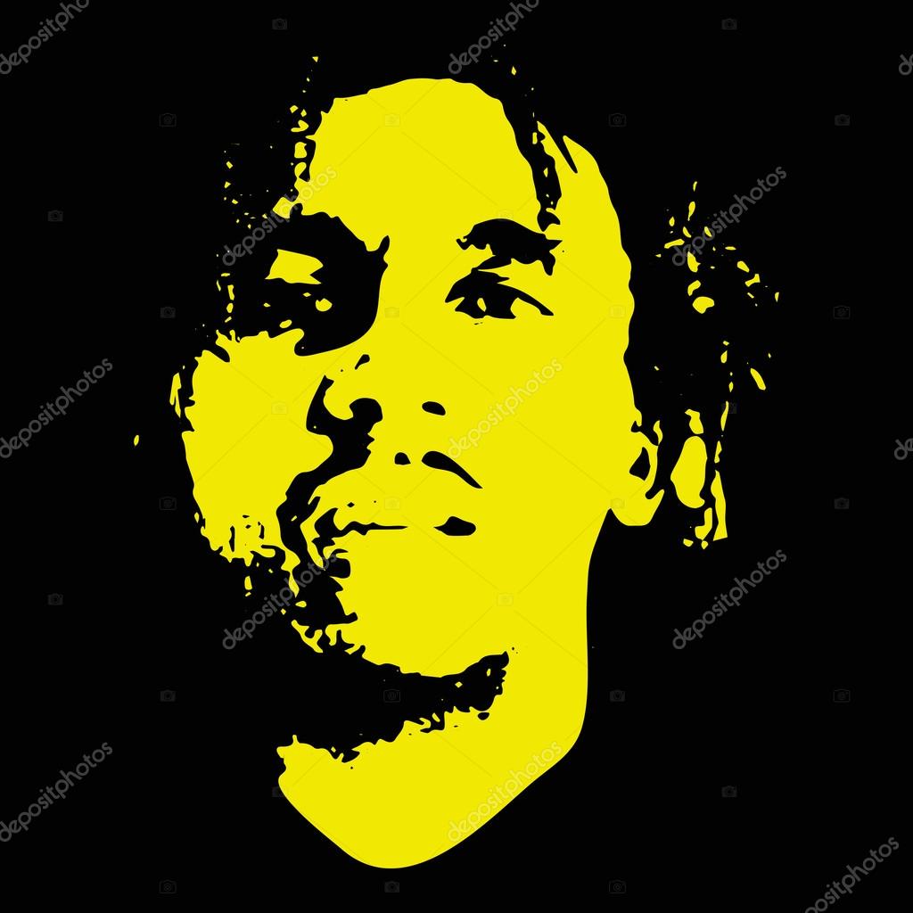 Illustrative Editorial Drawing Famous Jamaican Reggae Bob Marley Illustrative Editorial Drawing Famous Jamaican Reggae Bob Marley