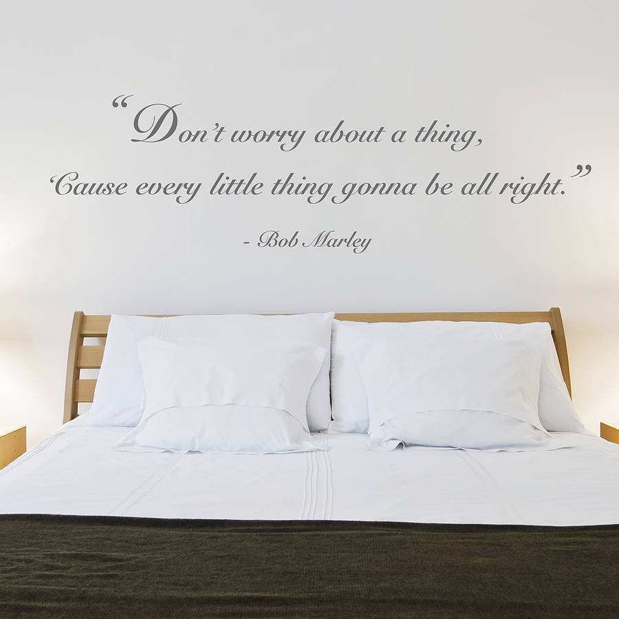 Wall Stickers For Bedrooms - Muursticker Don T Worry About A Thing , HD Wallpaper & Backgrounds