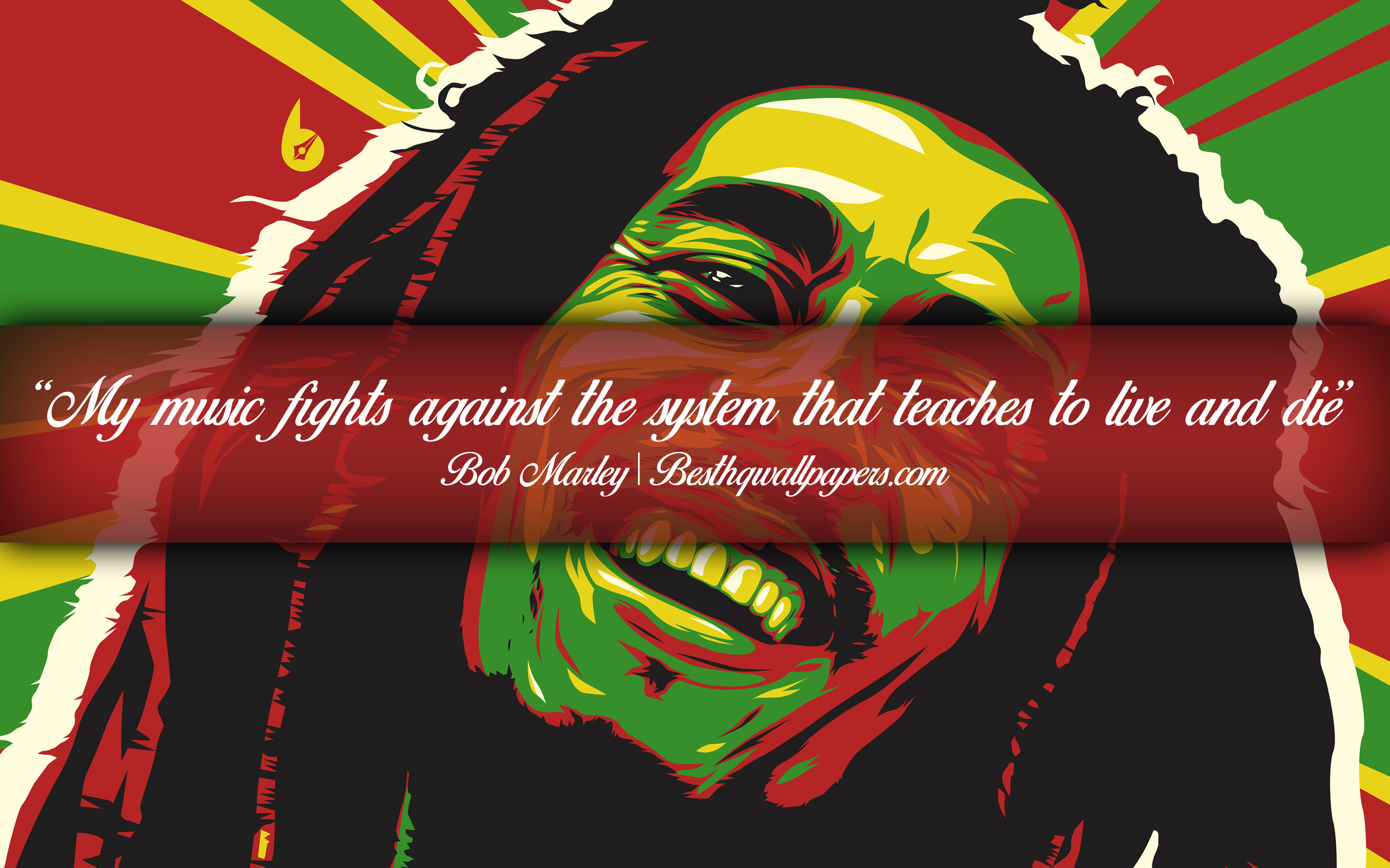My Music Fights Against The System That Teaches To - Bob Marley Images Hd , HD Wallpaper & Backgrounds