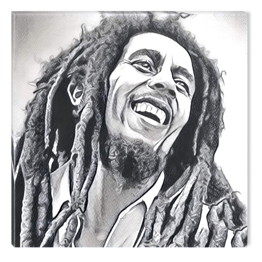 Startonight Canvas Wall Art Black And White Abstract - Bob Marley , HD Wallpaper & Backgrounds